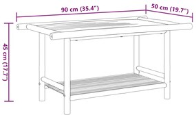 Mesa de centro 90x50x45 cm bambu