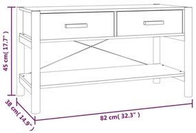 Móvel de TV 82x38x45 cm derivados de madeira branco