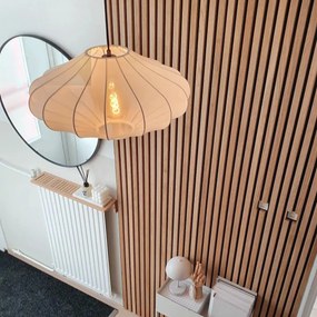 Candeeiro suspenso de design branco seda 50 cm - Plu