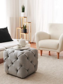 Pouffe Kup – Cinzento – 48x48x48 cm