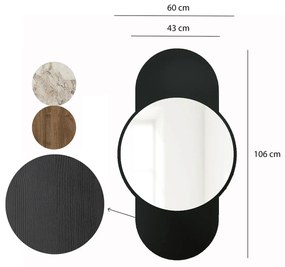 Espelho Time – Preto – 60 cm x 106 cm