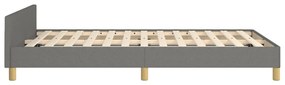 Estrutura de cama sem colchão cinza escuro 120x190 cm tecido