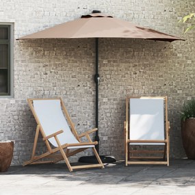 vidaXL Guarda-sol de Jardim Cinzento-acastanhado 294 x 150 x 223 cm