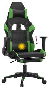 Cadeira Gaming Duty Reclinável com Massagens e Apoio de Pés em Couro A