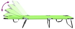 Espreguiçadeira Dobrável 2 pcs Verde Portátil Tecido Oxford 600D