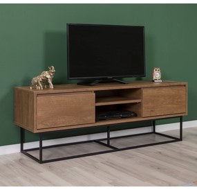 Conjunto de Mobiliário de Sala Laxus – Nogueira/Preto – 90x39x40 cm