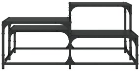 Mesa de centro 87,5x87,5x40 cm derivados de madeira preto