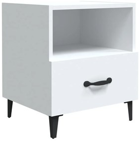 Mesas de cabeceira 2 pcs madeira processada branco
