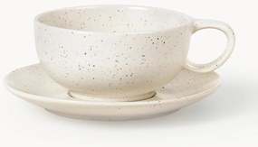 Chávena de chá artesanal com pires Nordic Vanilla
