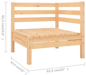 8 pcs conjunto lounge de jardim pinho maciço