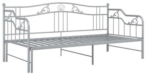 Estrutura sofá-cama de puxar 90x200 cm metal cinzento