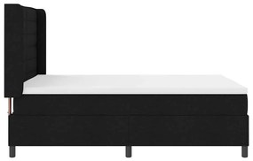 Cama Box com Colchão e LED Preta 160x200 cm em Tecido