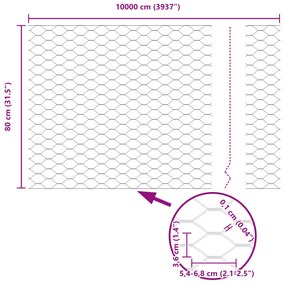 Postes de Cerca vidaXL 11 pcs U-Channel Verde 80 cm Aço