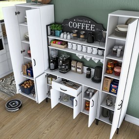 Armário Multiusos JE150 – Branco – 220x198,6x40 cm
