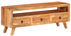 Móvel de TV 110x30x40 cm madeira de acácia maciça