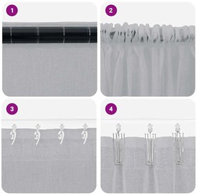Cortinas 2 pcs Cinzento-escuro 140 x 260 cm Poliéster