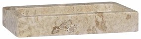 Lavatório de parede 38x24x6,5 cm mármore cor creme