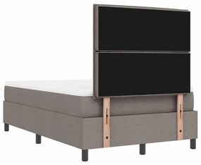 Cama Box com Colchão e Banco Taupe 120x200 cm Tecido