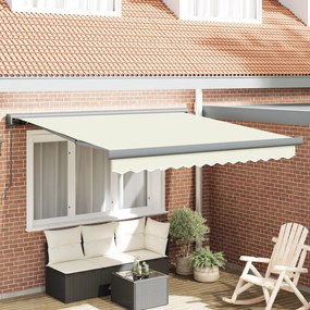 vidaXL Toldo Retrátil Manual Creme 300x250 cm