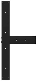 Pés de mesa de jantar em forma de T, 2 peças, preto, 70x35x(72-73) cm,