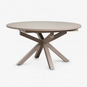Mesa De Jantar Extensível Em Alumínio Barces 145-200x145 Cm Moka Brown - Sklum