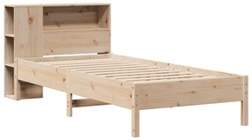 Cama com estante sem colchão 90x190 cm pinho maciço