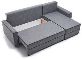Sofá-Cama de Canto Ece – Cinzento – 242x88x90 cm