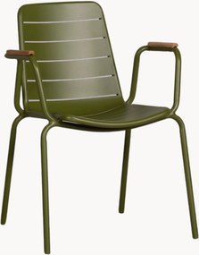 Cadeira de jardim com apoios de braços em madeira de teca Parc