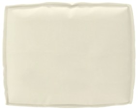Conjunto de Almofadas de Palete 2 Peças Creme Tecido Oxford