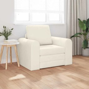 vidaXL Sofá Cama 2 Em 1 Creme 98x71x83 cm Veludo