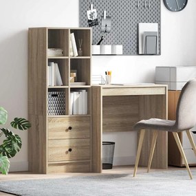 vidaXL Mesa com Armazenamento 2 pcs Carvalho Sonoma 70 x 50 x 76 cm