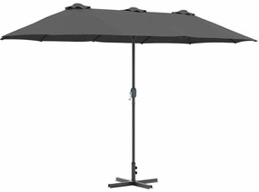 Guarda-sol de Jardim Antracite 380 x 196 x 235 cm