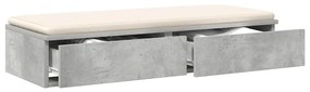 Camas com Gavetas vidaXL Cinza Concreto 80x36,5x16,5 cm Madeira Projet