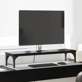 vidaXL Suporte para Monitor Carvalho Preto 85 x 23 x 15,5 cm