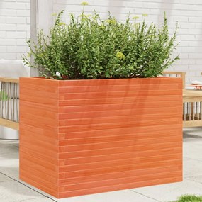 Vaso/floreira de jardim 90x60x68,5 cm pinho maciço castanho mel