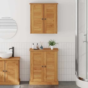 vidaXL Conjunto de Móveis para Banheiro com porta VIGO 2 pcs Castanho