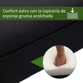 Banco Moderno de Linho – Wissy – 102x31x51 cm – Preto – Design Contemp