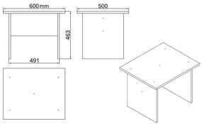 Conjunto de Mobiliário de Escritório VO8 – Branco – Secretária 140x73,