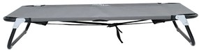 Cama de Cão Dobrável Cinza Claro Estrutura de Metal, Cama de Tecido