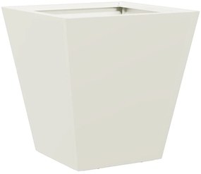 Vaso/floreira de jardim 2 pcs 30x30x30 cm aço branco