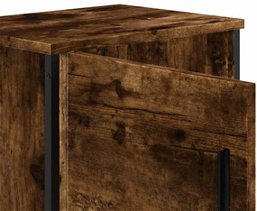 Mesa cabeceira 2pcs 40x30x40cm derivado madeira carvalho fumado