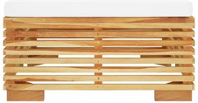 2 pcs conjunto lounge de jardim madeira de teca maciça