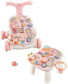 Andarilho para bebés 3 em 1 Play & Grow Rosa