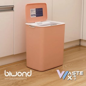 Caixote Lixo Inteligente Sensor 14L Rosa Biwond