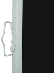 Toldo lateral retrátil para pátio 170x300 cm preto