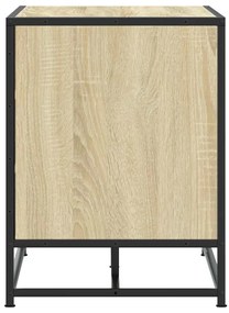Banco para calçado sonoma carvalho 80x40x53,5 cm madeira metal