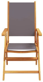 Conjunto de Jantar de Jardim Manual 7 pcs Antracite 6-Pessoas