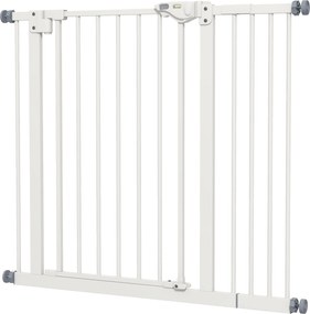 Barreira de segurança para animais Largura ajustável: 74-80/87 - 94 cm (com haste de ajuste) com fecho automático e sistema de dupla travagem, sem nec