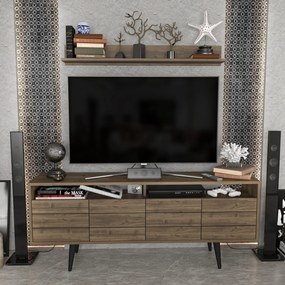 Móvel de TV Ola – Nogueira – 160 cm x 35 cm x 64,5 cm