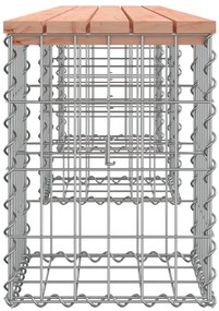 Banco jardim design gabião 203x31x42 cm madeira douglas maciça